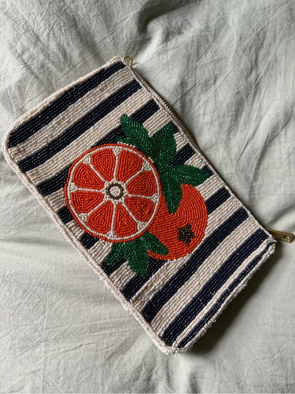 Wildfox beaded bag with oranges | viral Y2K aesthetic